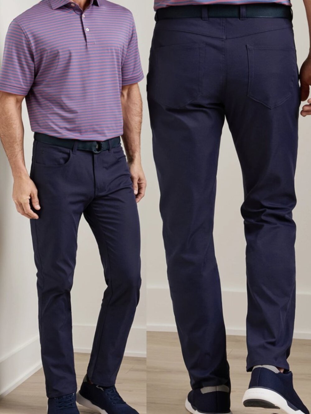 Peter Millar Crown Sport Performance Five-Pocket Pants Navy Blue